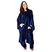 throwbee Original Blanket-Poncho Blue (Yay! NO Sleeves) Best Wearable Blanket on The Planet Soft Throw Indoors or Outdoors - Adults Men Women Kids
