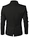 Doublju Mens Unbalanced Blazer Jacket with China Collar