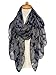 GERINLY Stylish Horse Cotton Scarf for Womens Cool Animal Patterm Scarves (Grey)