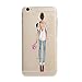 iPhone 7 Plus Case, Axiba Girl Printed Transparent TPU Carring Case Cover for iPhone 7 Plus 5.5 Inch (H)