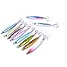 Aorace 10pcs 8.7cm/40g Saltwater Fishing Casting Metal Jig Shore and Boat Jigging Lure Bait Fishing Lures Hard Spoon Treble Hooks Tackle Salmon Bass