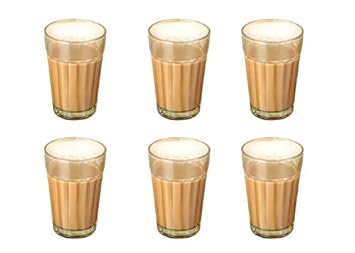 SellnShip Cutting Chai Glasses Traditional Desi Roadside College Chai Dhaba Chai Tapri Masala Tea Coffee Glass Set of 6 Cups Mugs 100ml