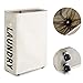 WISHPOOL Slim Rolling Laundry Hamper with Wheels Narrow Laundry Basket Dirty Clothes Hampers for Laundry Wicker Laundry Cart Thin Laundry Sorter (Slim 22