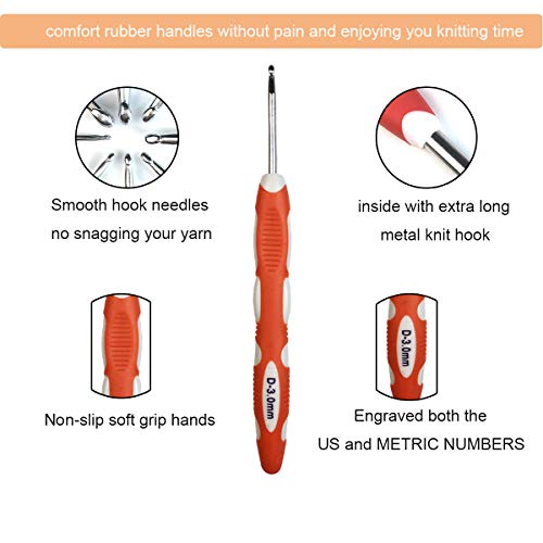 2 Ergonomic+Crochet+Handles+Arthritic+Standard