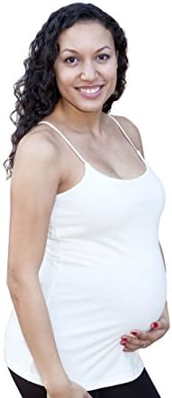 Protec Maternity Women's Wear Cell Phone Radiation Fetal Protection Tank-Top (Large, Cream)