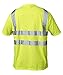L&M Hi Vis T Shirt ANSI Class 3 Reflective Safety Lime Short Sleeve HIGH Visibility (XL)