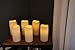 Enchanted Spaces Set of 6 Outdoor 3x6 Waterproof Resin Flickering LED Flameless Battery Candles with Timer and Remote and C Batteries Included