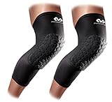 Knee Compression Sleeves: McDavid Hex Knee Pads Compression Leg Sleeve for Basketball, Volleyball, Weightlifting, and More - Pair of Sleeves (Renewed)