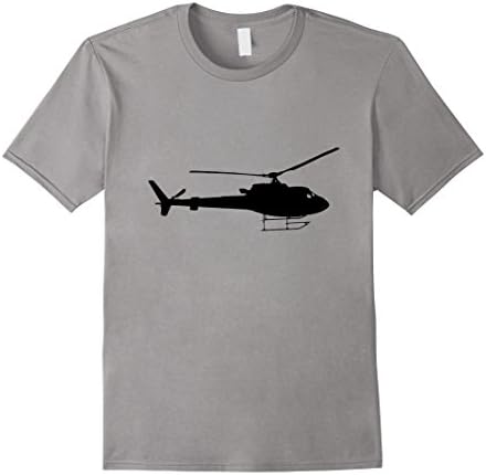 Mens Helicopter Tshirt Large Slate