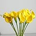 Orangeskycn Lily Artificial Flowers, 10Pcs Mini Artificial Calla Wedding Flowers Bouquet Calla Lily Foam Decor (Yellow)