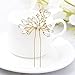 Unicra Bride Wedding Crystal Hair Pins Wedding Bridal Hair Pieces Accessories for Women and Girls Pack of 3 (Gold)