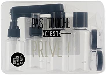 JET LAG Travel Bottles Random Colours Toiletry Bag 18 cm Black/White/Green/Red, Black/White/Green/Red, 18 cm, Toiletry