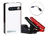 Infinity Light 400A 12000mAh 12V Portable Car Jump Starter Lithium Battery Charger USB Phone Power Bank Auto Booster Power Pack,Smart Protection Clamps,LED Flashlight +Cigarette Lighter Socket Adapter