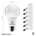 RAY Electrico LED Light Bulbs -A19, 800-Lumens, 2700-Kelvin, 9W (60W Equivalent) E26 Medium Base, Non-Dimmable, Long Lasting Warm White Light (6 Pack, 2-Year Warranty)