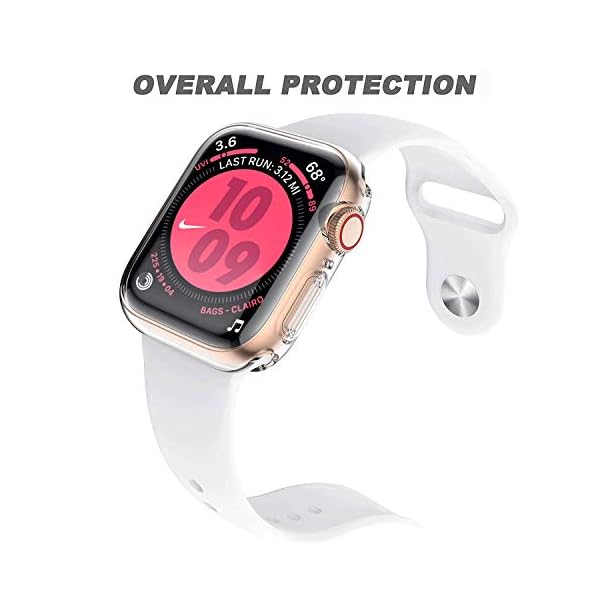 [2-Pack] Piuellia Transparent Case for Apple Watch Series 6 SE Series 5 Series 4 Screen Protector 40mm, iWatch Overall Protective Case TPU HD Clear Ultra-Thin Cover - Image 6