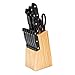 HULLR 30-Piece Kitchen Utensils and Knife Block Set, All Purpose Cooking Tools Stainless Steel & Nylon