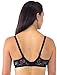 Leading Lady Women's Lace Padded Nursing Bra, Black Over Blush, 36 B