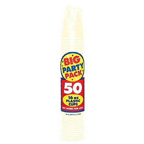 Amscan 436801.57 Party Supplies, 50 Pieces, Cream