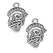 TierraCast Silver Plated Pewter Dia De Los Muertos Guitaro Pendant Charm 24mm (1)