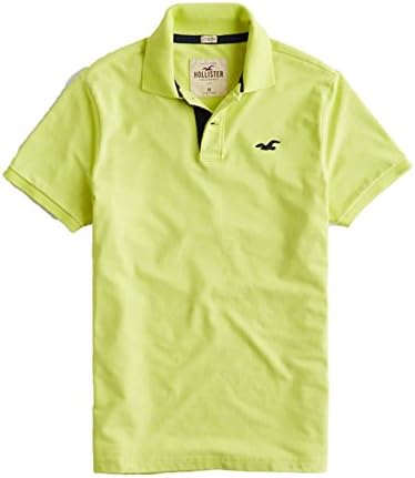 Hollister Men's Polo Shirt T Shirt (L, Lime 1849)