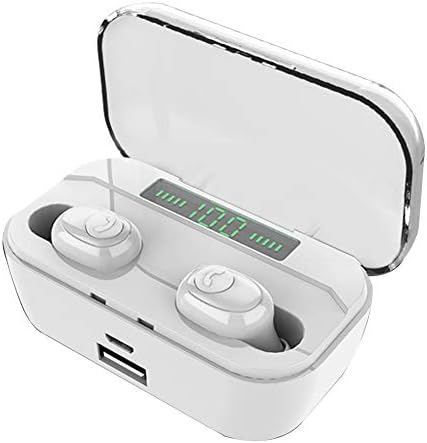 Fayeille Bluetooth Earphones, LCD Indicator Wireless Sport Earbuds Noise Cancelllation Earphones with Portable Waterproof Charging Case