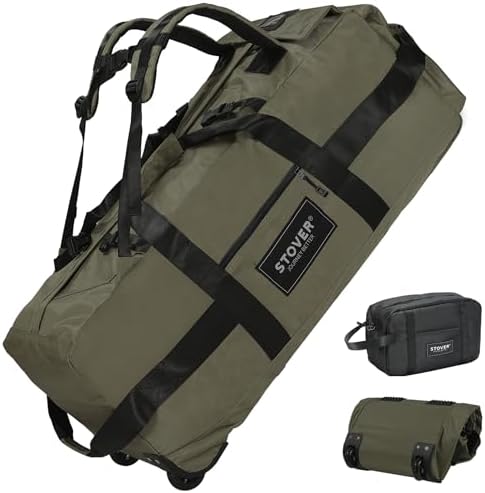 Amazon.com | Amazon Basics 35-inch Large Rolling Duffel Bag with Wheels and Handle, Travel Duffle with Durable Ripstop Polyester Material, 2 Layers of Storage Space, Multiple Interior and Exterior Pockets, Black | Amazon.com | Amazon Basics 35-inch Large Rolling Duffel Bag with Wheels and Handle, Travel Duffle with Durable Ripstop Polyester Material, 2 Layers of Storage Space, Multiple Interior and Exterior Pockets, Black |