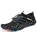 PENGCHENG Mens Womens Water Sports Shoes Quick-Dry Lightweight Barefoot Wide Feet Toe Solid Drainage Sole for Swim Diving Surf Aqua Pool Beach Jogging Trip