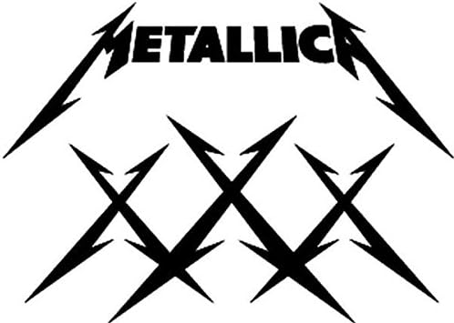 Metallica Rock Band Vinyl Decal Sticker- 20" Wide Gloss Black Color