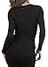 ToBeInStyle Women's Long Sleeve V-Neck T-Shirt - Medium - Black