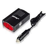 BESTEK 150W Power Inverter DC 12V to 110V AC Car Adapter with 3.1A Dual USB Charging Ports