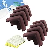 KF Baby Table Corner Guard, Brown, 8pc, with kilofly Refrigerator Magnet