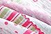 Cozy Line Home Fashions 5-Piece Quilt Bedding Set, Greta Pastel Polka Dot Pink Green Blue Flower 100% Cotton Bedspread Coverlet (Twin -5 Piece: 1 Quilt + 1 Standard Sham + 3 Decorative Pillows)