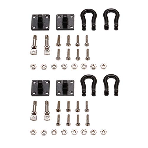 Insaneness 1/10 DIY Assemble RC Cars 4pcs Metal Trailer Towing Buckle Tow Shackle Hook (Black) - Thumbnail 6