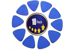 Deal Maniac 10 Pieces Universal Triangle Plastic Pry Opening Tool Compatible with iPhone, Galaxy, Pixel Mobile Phone Laptop Tablet LCD Screen Case Disassembly Blue Guitar Picks