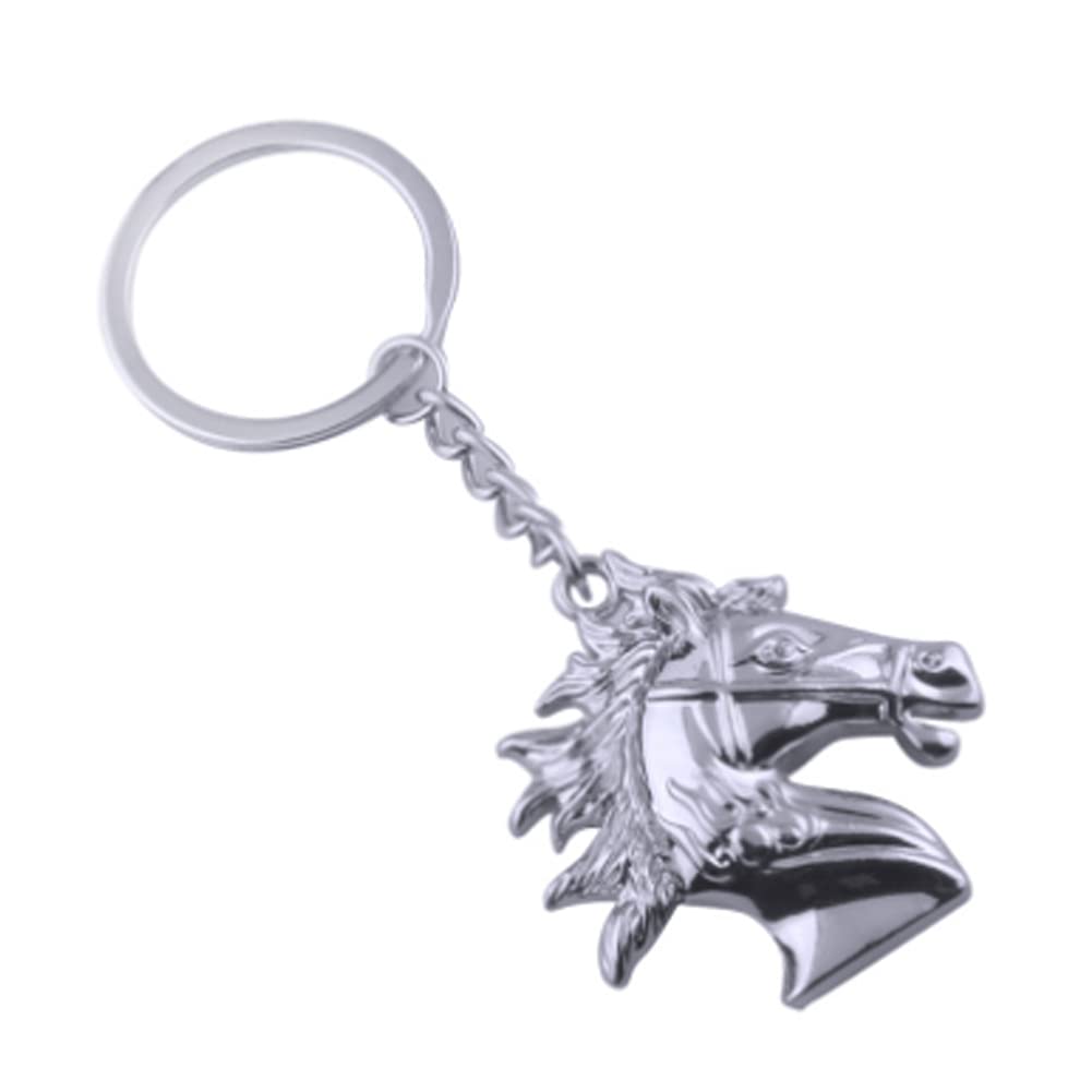 ARFUKA Keyring Big Horse Head Pendant Keyrchain Cool Mental Keyring Key Chain, Men Jewelry Key Chain Gift for Christmas Birthday