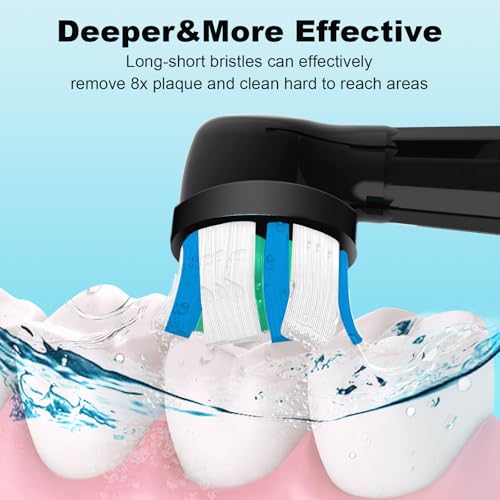 10PCS Toothbrush Replacement Heads Compatible with Oral B iO 10 9 8 7 6 5 4 3 Series Electric Toothbrush, Compatible with Oral B iO Brush Heads,io Toothbrush Head,Black