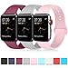 Pack 3 Compatible with Apple Watch Band 42mm, Soft Silicone Band Compatible iWatch Series 4, Series 3, Series 2, Series 1 (Wine Red/Gray/Pink, 42mm/44mm-S/M)