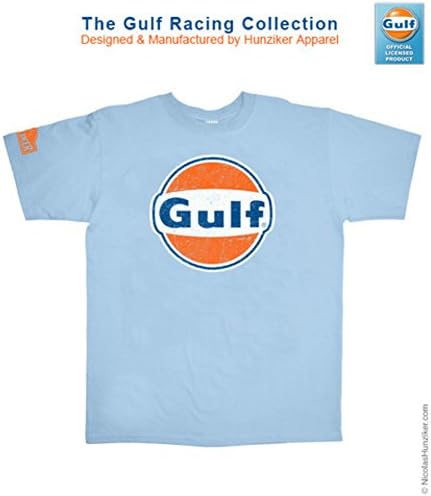 Gulf Racing Logo Graphic Tee-shirt by Nicolas Hunziker (Large)