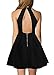 Berydress Women's Halter Neck Backless Black Cocktail Party Dress (US6, 6019_Black)