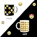 DYNAMO MUGS -Magical Emoji Revealing Coffee Mug -Reveal your Favorite Emojis by Pouring Hot Coffee/Tea in your Color Changing Heat Sensitive Magical Coffee Mug -Perfect Gift for any Occasion -11 Ounce