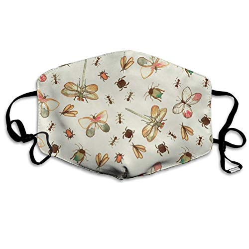 Fashion Outdoor Mouth Mask with Design, Reusable Half Face Mask Anti-dust Mask, Dragonfly Fashion Unisex Face Mouth Mask Ear-Loop Dustproof Mask