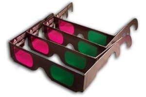 AMERICAN PAPER OPTICS 3D glasses for 3D movies. GENUINE Trioscopics official green/magenta glasses PLAIN solid color. 4 pair!