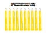 Cyalume ChemLight Military Grade Chemical Light Sticks - 12 Hour Duration Light Sticks Provide Intense Light, Ideal as Emergency or Safety Lights, for Tactical Applications, Hiking or Camping and Much More, Standard Issue for U.S. Military Personnel - Yellow, 6" Long (Pack of 10)