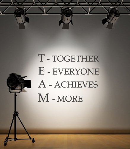 60 Second Makeover Limited Team Wall Sticker Motivational Quote Together Everyone Achieves More Decal Inspirational