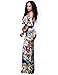 Bodycon Maxi Dress for Women Vintage Ruffle Plain Off Shoulder Floral Print 2XL