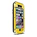 Love Mei Shockproof Water Resistant Dust/Dirt/Snow Proof Aluminum Metal Gorilla Glass Heavy Duty Protection Case Cover for Apple iPhone 6 Plus 5.5