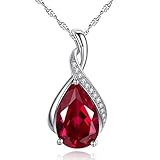 Devuggo MABELLA Jewelry Sterling Silver Simulated Birth Month Stones Pendant Necklace Gifts for Women
