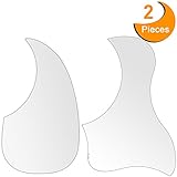 Canomo 2 Pieces Self Adhesive Acoustic Guitar Pickguard, Clear, 2 Shapes