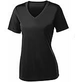 Ladies V-Neck T-Shirt, Short Sleeve, Modern Fit,Casual Summer Top,Pack of 4 Assorted Color:Black,White,Light Gray,Dark Gray