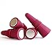 Wine Stopper - Wine Colored Silicone Bottle Stopper / Beverage Bottle Stopper with 100% Food Grade Silicone (Set of 4)